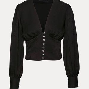 Realisation Par Kaia cropped top in Voodoo